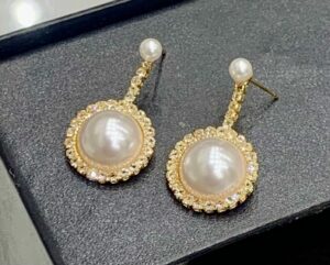 Pearl Sparkle Drop Earrings