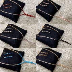 Baguette Necklace Set