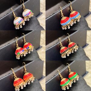 Multicolor Traditional Jhumka Earrings