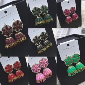 Star Jhumka Earrings